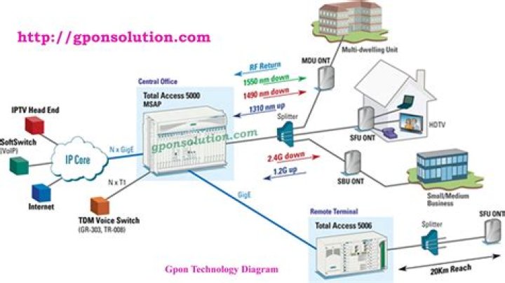 How does a GPON network work?