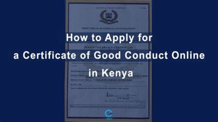 How long does it take to get good conduct in Kenya?