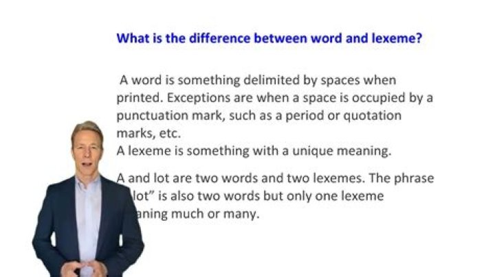 What is the difference between a word and a lexeme?